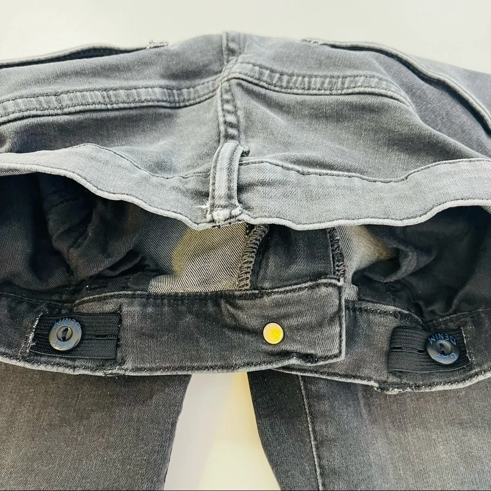 Gap denim skinny‎ jeans stretch black wash adjustable waist girls size 14